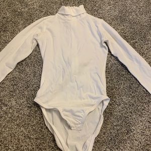 White Cheer Bodysuit Brief